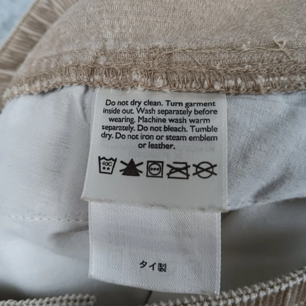 Eddie Bauer Skirt Maxi Corduroy Women 12 Tan Cargo Back Slit